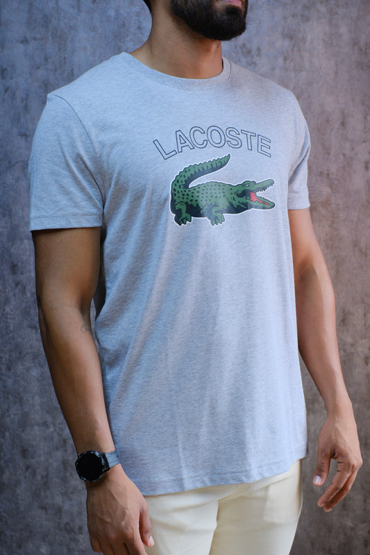 Camiseta LAC Gris Logo Cocodrilo