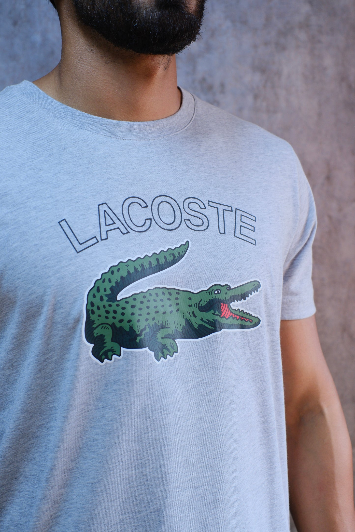 Camiseta LAC Gris Logo Cocodrilo