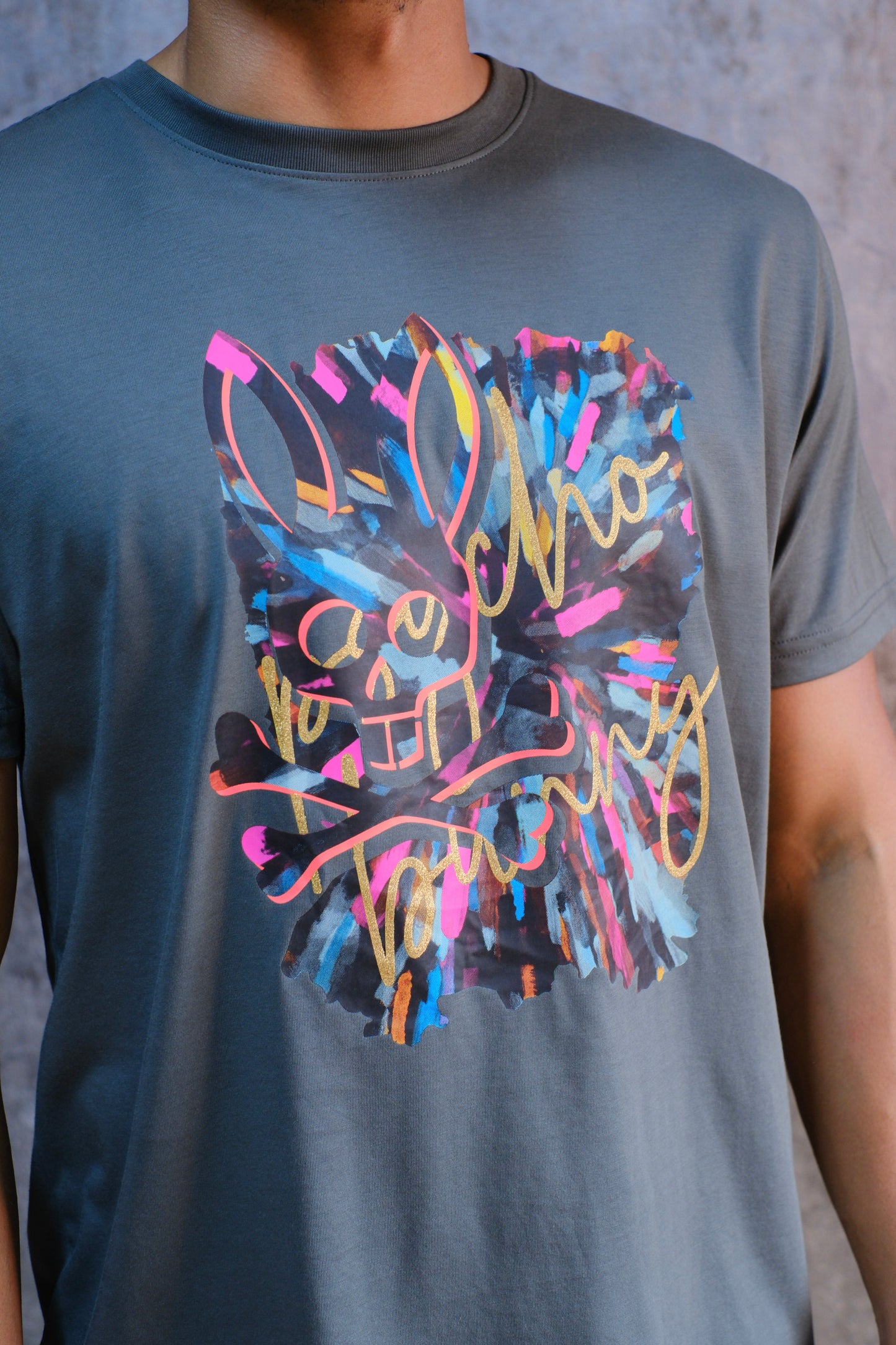 camiseta PSY Verde Logo Naranja