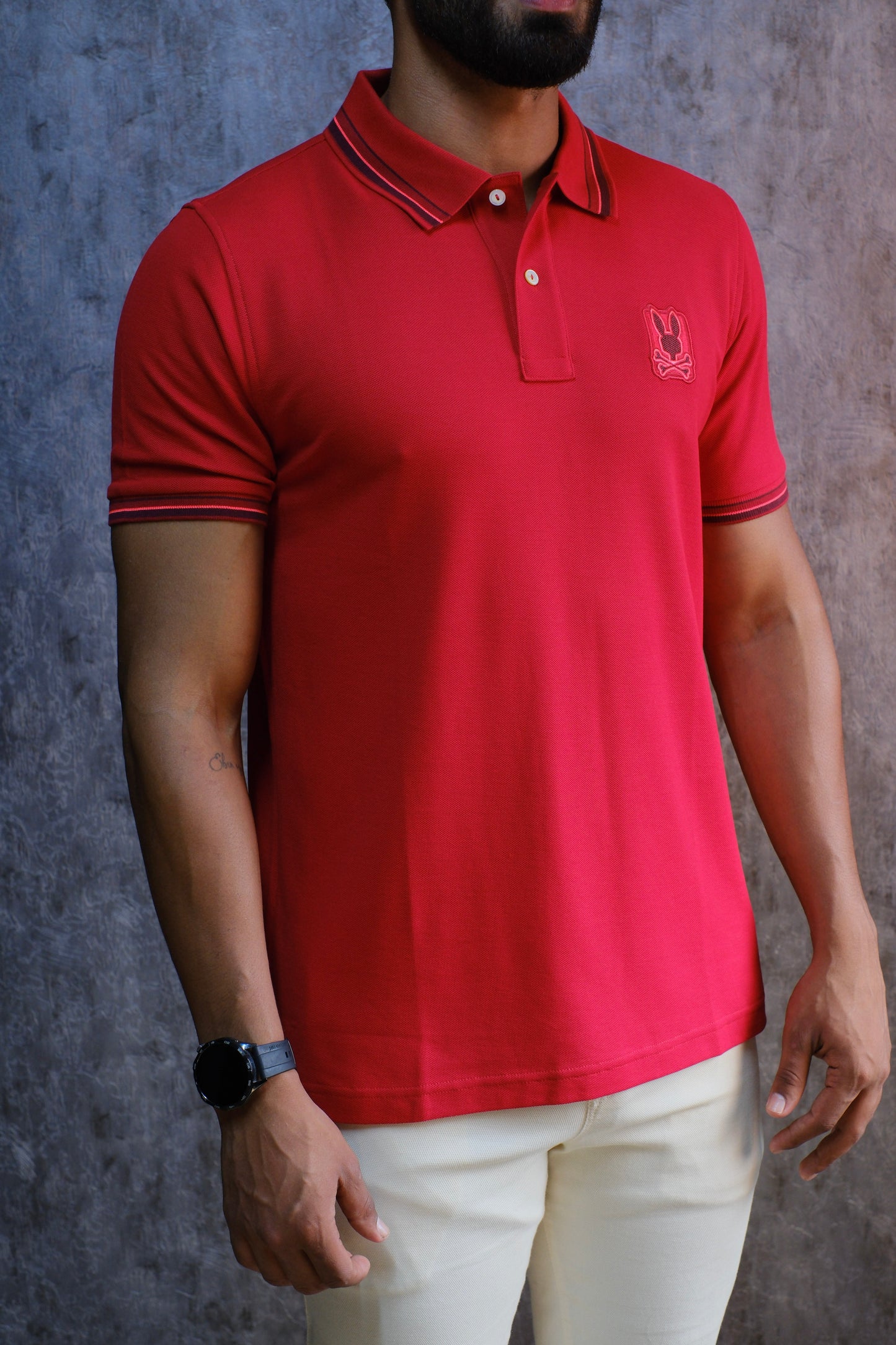 Polo PSY Roja Logo Bordado