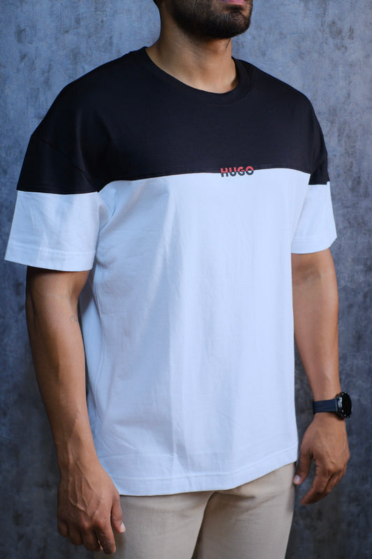 Camiseta Hug Blanco Con Negro