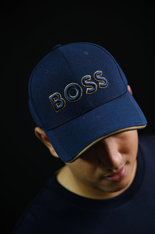 Gorra HUG Azul Lineas Doradas