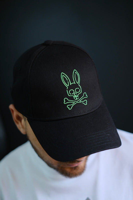 Gorra PSY Negra Logo Verde